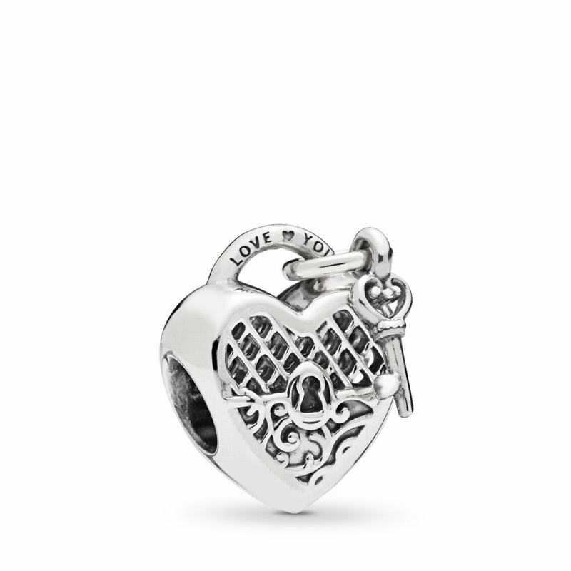 Pandora Love You Lock Charm - Sterling Silver - Canada | SO5518CW